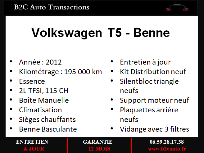 4 b2cauto.fr_VW_Combi_T5_Transporteur_vehicule_occasion_Castres_Utilitaire_VAN
